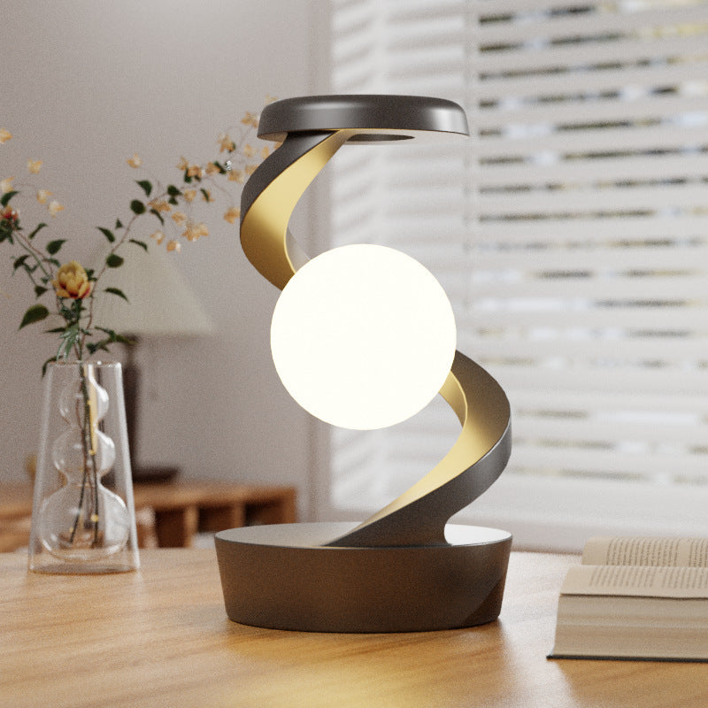 Rotating Moon Desk Lamp with Wireless Phone Charger