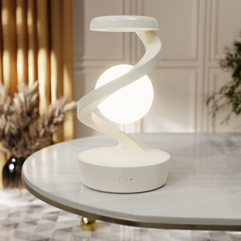 Rotating Moon Desk Lamp with Wireless Phone Charger