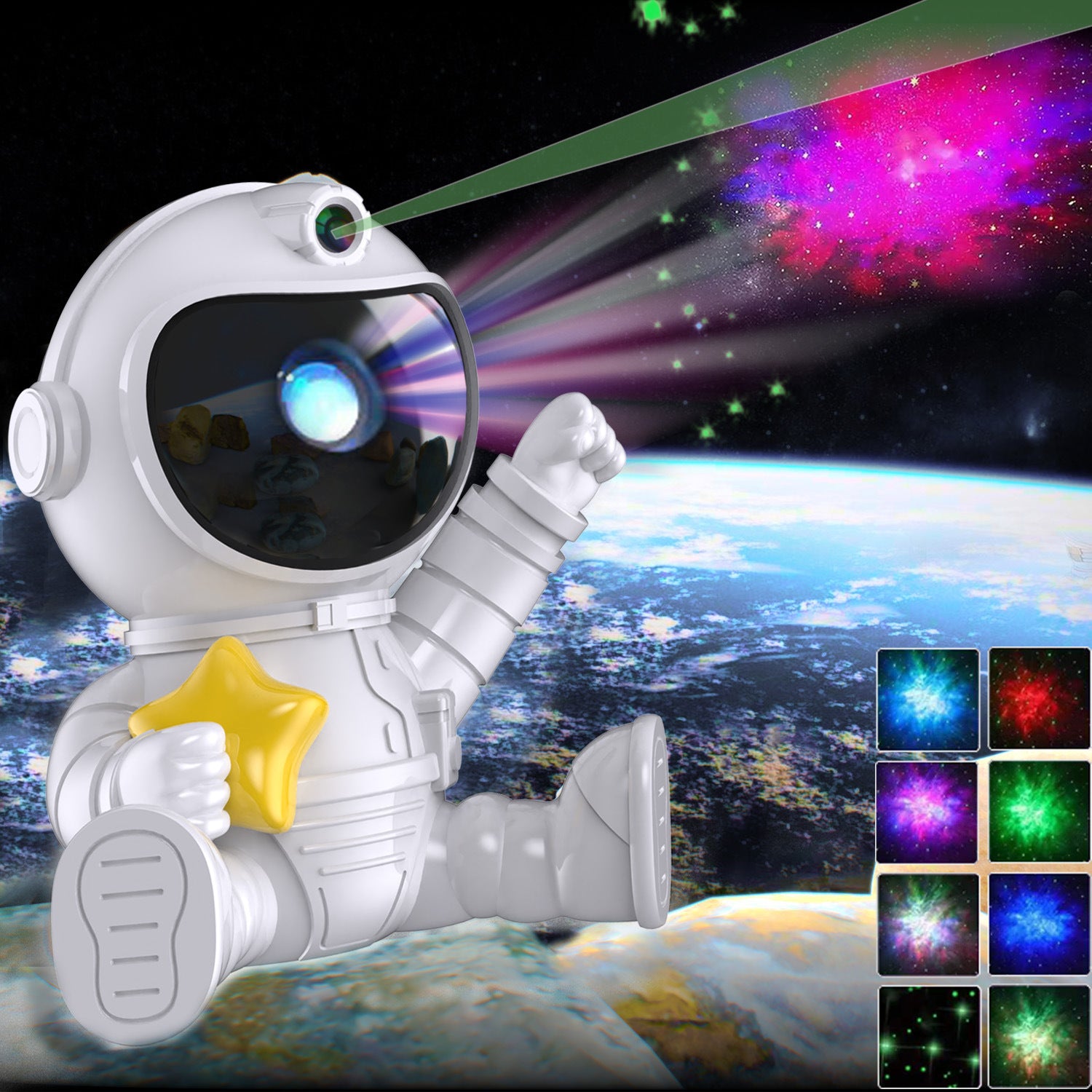 Kids Astronaut Starry Sky Projection Lamp